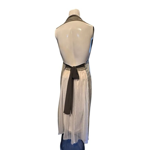 Eclin One Shoulder long Apron Dress NWT Sage Green S/M Tutu Tule Skirt Japan - Picture 7 of 16